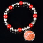 Indiana Hoosiers Basketball Bracelet with Colored Beads