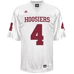 ADIDAS Authentic Replica Indiana Football #4 White Jersey