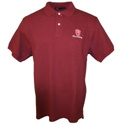 Crimson Indiana Hoosiers "IU ALUMNI" Pique Golf Shirt