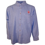 Light Blue Indiana "IU" Button Down Men's Denim Shirt