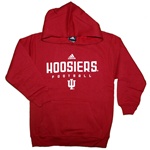 ADIDAS Youth Crimson INDIANA Football Hooded Sweatshirt