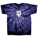Youth Purple Spiral INDIANA "IU" Tie Dye T-Shirt