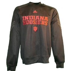 Adidas Indiana Hoosiers IU Pindot Crewneck Polyester Microfleece Sweatshirt