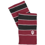 ADIDAS Crimson and Black Striped Varsity 'IU' Scarf