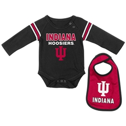 Indiana Infant "Bleacher" Bib and Long sleeve Onesie Set from Colosseum