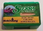 22Cal Sierra Match King 77gr. HPBT 50qty.