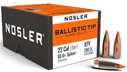 Nosler 22Cal 55gr Ballistic Tip Varmint 250ct