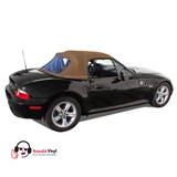 BMW Z3 Convertible Top in Saddle Vinyl with plastic window