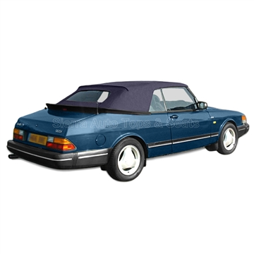 Saab 900 Convertible Top & Tinted Window - German Classic Cloth - Blue