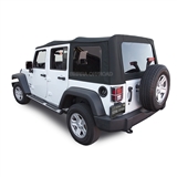 Jeep Wrangler 4-Door Sierra Offroad Black Convertible Top Replacement