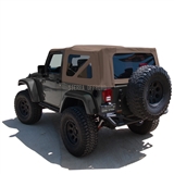 Jeep Wrangler 2 Door Soft Convertible Top - Saddle Sailcloth