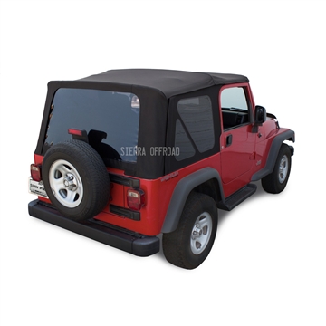 Sierra Offroad Jeep Wrangler TJ Soft Top 2003-06 in Black Twill w/Tinted Windows