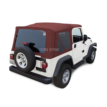 Jeep TJ Wrangler Soft Top & Tinted Windows: Bordeaux Vinyl