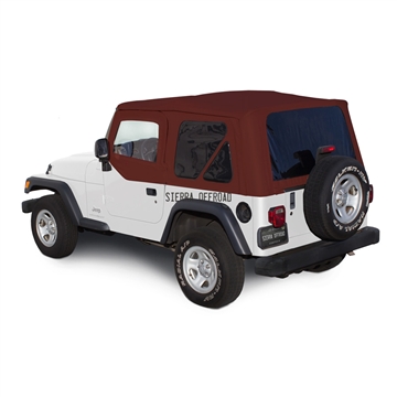 Sierra Offroad TJ Wrangler Soft Top: Bordeaux Twill Vinyl