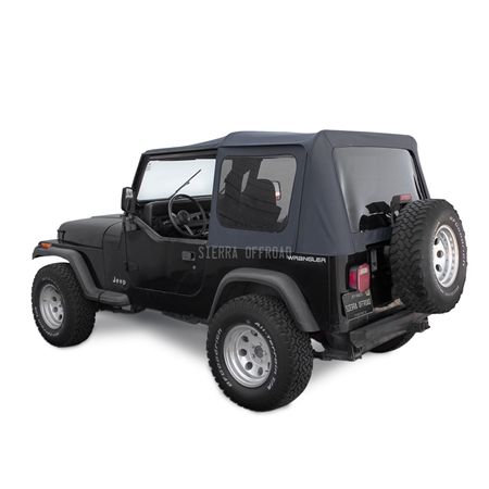 Sierra Offroad Jeep Wrangler YJ Soft Top 88-95 in Black Denim Tinted Windows | Auto Tops Direct