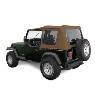 Sierra Offroad Jeep Wrangler YJ Soft Top 88-95 in Spice Sailcloth Tinted Windows