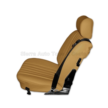 Mercedes SL Roadster Seat Kit, Palomino Leather w/ Diamond Insert | Auto Tops Direct