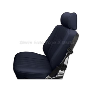 Mercedes SL Roadster Seat Kit - Blue Leather with Diamond Insert