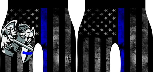 Blue Lives Matter St Michael Compression Shorts