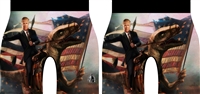 Trump Riding Dino Compression Shorts