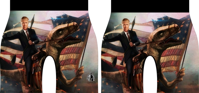 Trump Riding Dino Compression Shorts