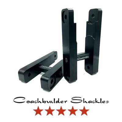 Coachbuilder '07-21 Tundra +4" Shackles (2.375" Lift), PR w/ Carrier Bearing Drop Kit & Poly Bushings