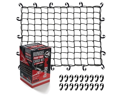 Bull Ring Bungee Pickup Truck Cargo Net - Available in Long Bed or Short Bed