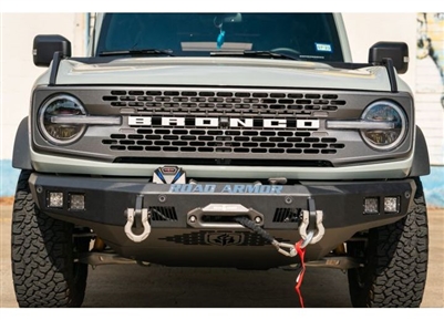 Road Armor '21+ Ford Bronco Stealth Front Bumper, Recessed Winch Mount