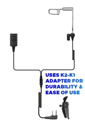 Centurion Coiled Tube Earpiece for  K2 - All Kenwood Multi-Pin