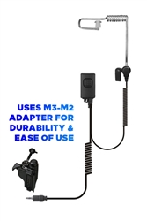 Sentinel LE Earpiece compatible with M3 - Motorola Multi-Pin two-way radios