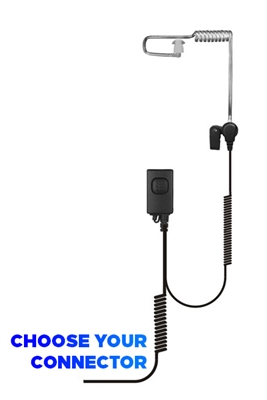 Sentinel two-wire earpiece compatible with Kenwood and Motorola two-way radios. 
Kenwood, Motorola, black diamond radio, multi-pin, radio earpiece, headset, durable, comfortable, accessories, ear loop, tactical, security earpiece