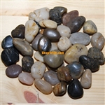 30 lbs Mix Color Polished River Pebble Stone 1.0"-1.5"