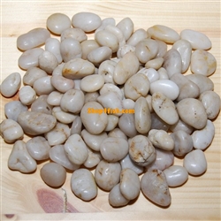 30 lbs White Polished River Pebble Stone 0.5"-0.8"
