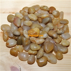 30 lbs Yellow Polished River Pebble Stone 0.5"-0.8"