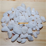 30 lbs Snow White Unpolished Garden Stone 0.5"-0.8"