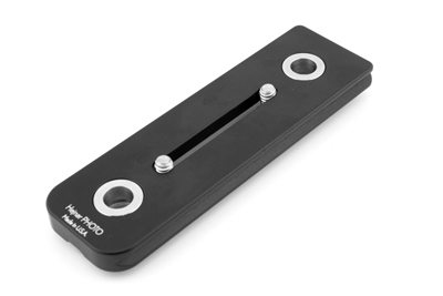 Arca-Swiss 5.00 inch lens plate with dual stainless-steel QD sockets and double-dovetail profileArca-Swiss 5.00 inch lens plate with dual stainless-steel QD sockets and double-dovetail profile