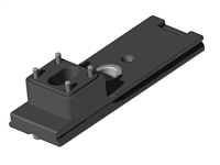 Hejnar Photo 4.6 inch Arca-Swiss replacement foot for Sony 100-400mm GM OSS lens featuring a double-dovetail design and integrated QD socket.