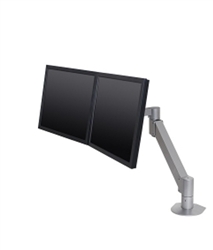 Innovative Dual Monitor Arm- horizontal or vertical.