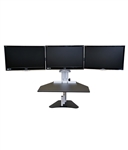 Kangaroo Elite Desktop Sit Stand Desk- Triple Monitor