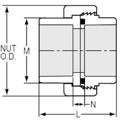 3/4" PVC UNION SOCXSOC EPDM