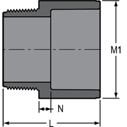 1" SCHEDULE 80 MALE ADAPTER