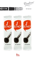 Juno Bb Clarinet Reeds - 3 Reed Card