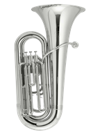 John Packer New improved model Bb Tuba - mini 3 valve - silver plated