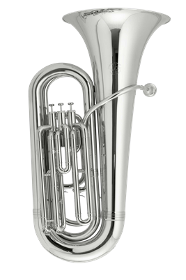 John Packer New improved model Bb Tuba - mini 3 valve - silver plated