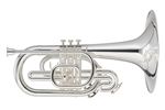 John Packer Marching Mellophone - silver with ABS Case