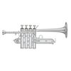 John Packer Bb/A Piccolo Trumpet - JP Smith-Watkins - silver