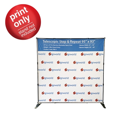Telescopic Step & Repeat 95" x 93" Replacement Fabric Print