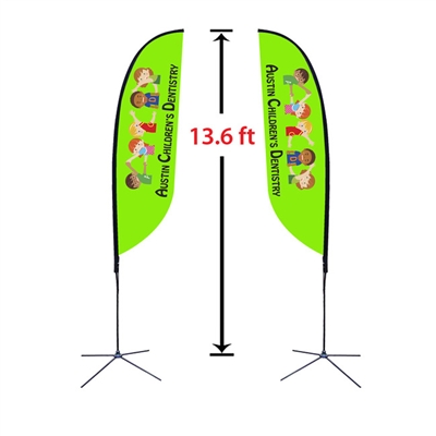 Replacement 27" x 129" Medium Double-Sided Feather Flag