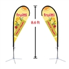 Replacement 23" x 84" Small Double-Sided Tear Drop Flag