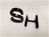 Black Acrylic Laser Cut Letters - 1/8" (3mm) thick with Tape Backing